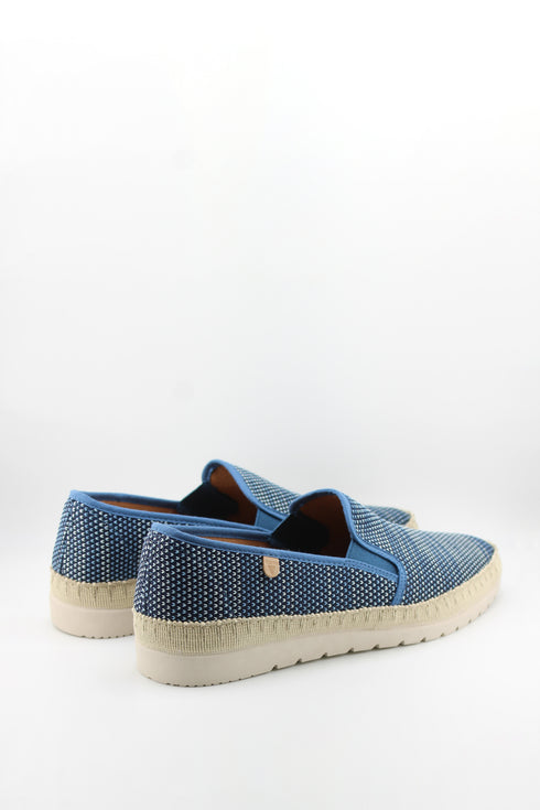Verbenas Men Perforated Slip-On Loafers with Braided Trim